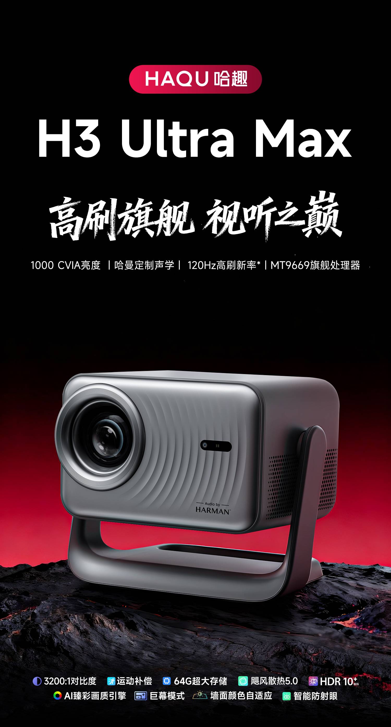 投影行业新标杆！哈曼音响深度赋能哈趣，新品10月落地