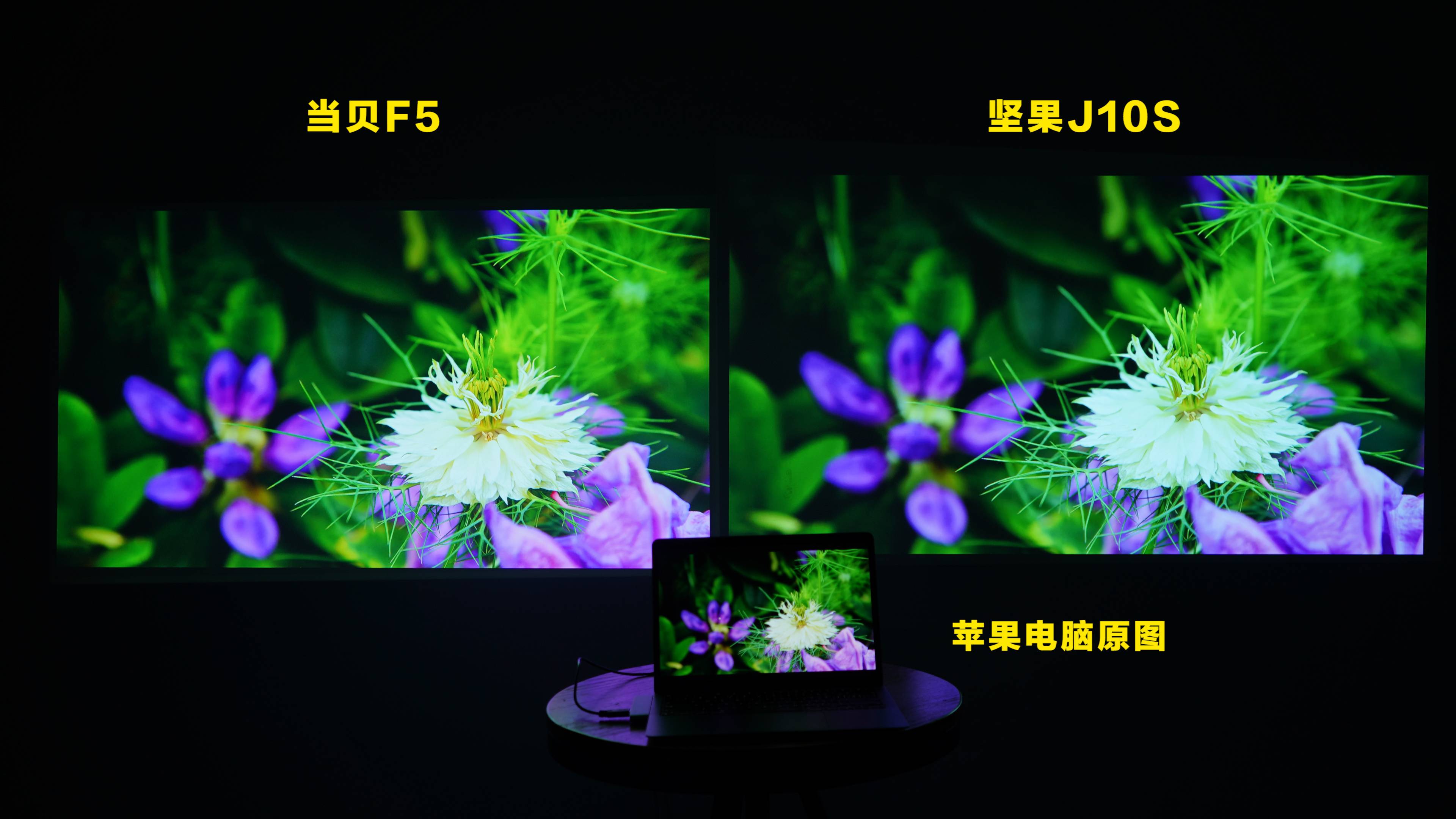 同时发布新品的当贝F5和坚果J10S，谁的画质更好？